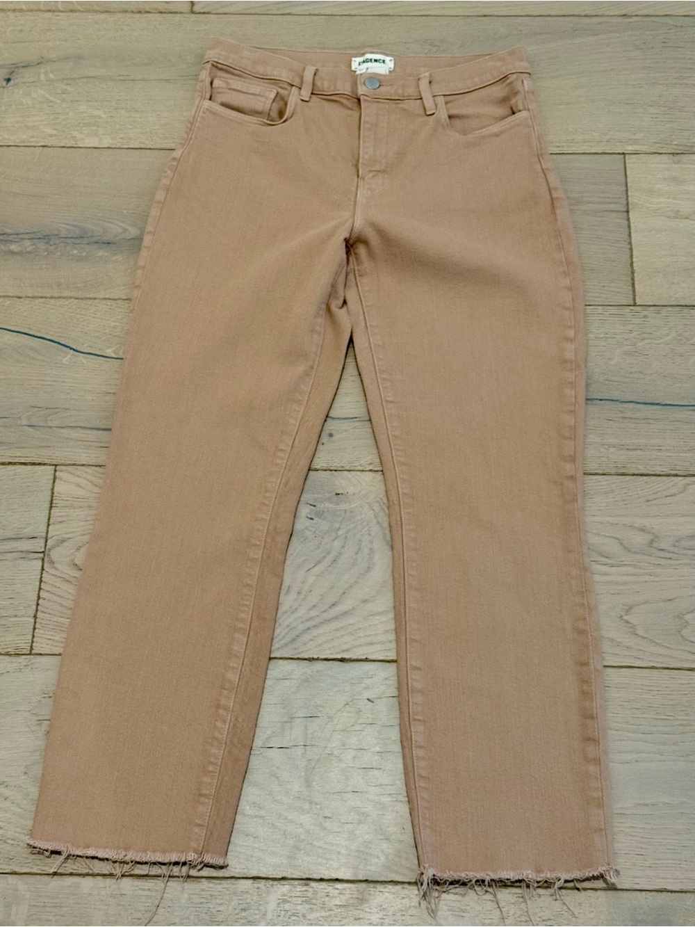 L'AGENCE Tan Straight-Leg Jeans